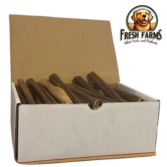 50 PK 12 Inches (50 Units per Box) Collagen Sticks for Dogs, Odor Free, Long-Lasting, Alternative to Bully Sticks, w/Chondroitin & Glucosamine, Natural & Safe, Healthy for Hip & Joint, Skin & Coat
