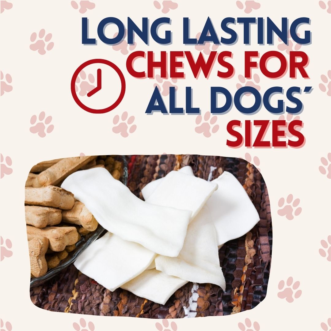Premium Rawhide Economy: 1 x 20PK 9-10" Rolls +1 x 50PK 5-6" Rolls+1 x 5lb Chips