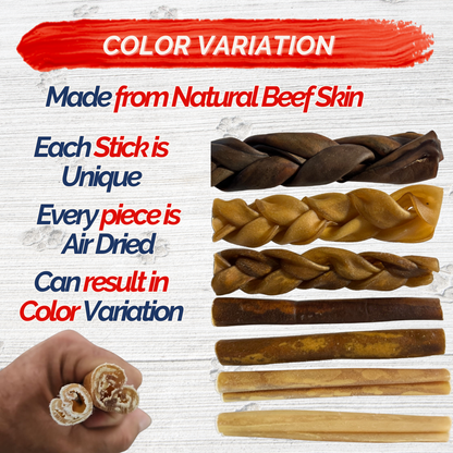 Braided Collagen Sticks for Dogs (10 Pack 6" Inches) – Long-Lasting Alternative to Bully Sticks, Rawhide-Free Collagen Chews with Chondroitin & Glucosamine for Joint Support & Dental Health